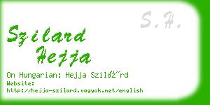 szilard hejja business card